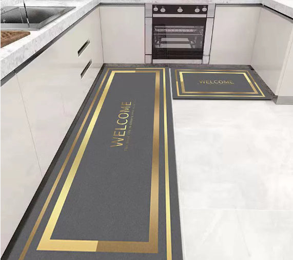 Non Slip Door Mat Crystal Velvet Floor Rug Washable Entryway Carpet