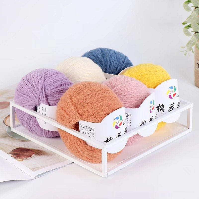 Velvet Yarn Soft Plush Wool Thread DIY Doll Crochet Craft Yarn Ball