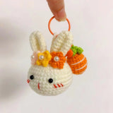DIY Crochet Keychain Kit Cute Cartoon Doll Key Ring Yarn Craft Set