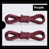 Waxed Round Shoelaces for Boots Durable Leather Shoe Laces 60–180cm