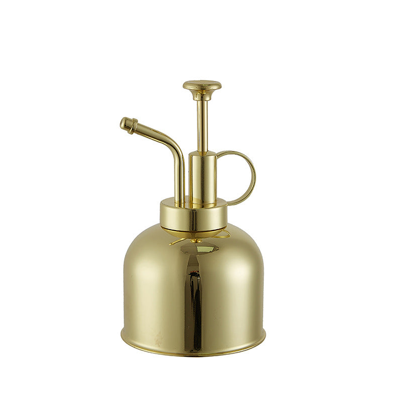 Stainless Steel Plant Spray Bottle Hand Pressure Watering Can Garden Mister