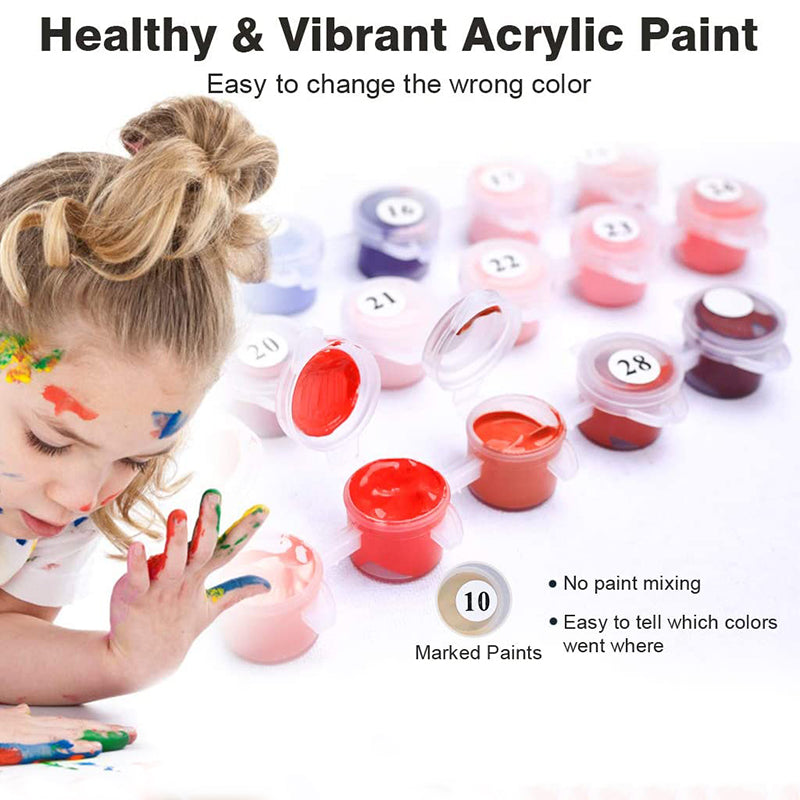 Custom Paint by Numbers Kit Photo Canvas DIY Portrait Landscape Art Set
