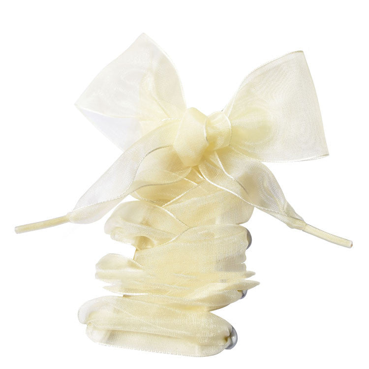 Transparent Lace Shoelaces Wide Organza Shoe Laces 110cm Fashion Ribbon