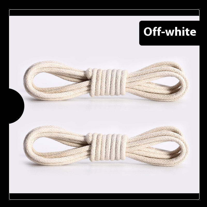 Waxed Round Shoelaces for Boots Durable Leather Shoe Laces 60–180cm