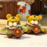 DIY Crochet Keychain Kit Cute Cartoon Doll Key Ring Yarn Craft Set