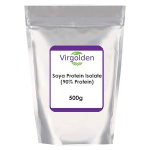 SOYA Protein Isolate 500g (90% Protein) by Virgolden, Unflavoured, Vegan Protein Shake
