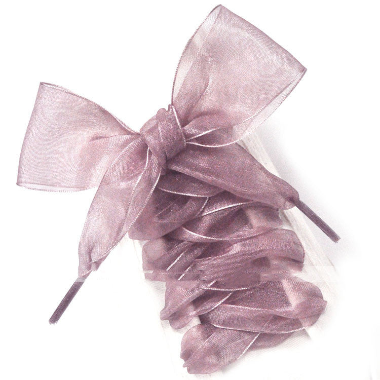 Transparent Lace Shoelaces Wide Organza Shoe Laces 110cm Fashion Ribbon
