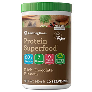 Amazing Grass Protein Superfood, Organic Vegan Protein Powder with Fruit and Vegetables