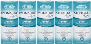 Monistat Care Maximum Strength Instant Itch Relief Cream, 1 Ounce each (Value Pack of 5)