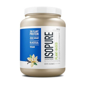 Isopure Vanilla Vegan Protein Powder, with Monk Fruit Sweetener & Amino Acids, Post Work