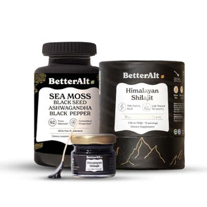 Better Alt Energy Duo with Pure Himalayan Shilajit Resin 30 gm & Sea Moss Capsules