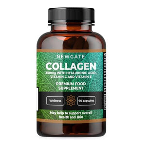 Newgate Labs Marine Collagen 350mg with Hyaluronic Acid, Vitamin C & Vitamin E 