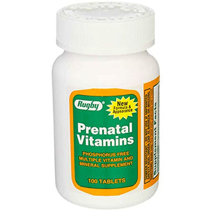 Rugby Prenatal Vitamins for Pregnant or Lactating Women Phosphorus
