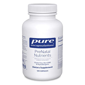 Pure Encapsulations PreNatal Nutrients - for Pregnancy & Lactation - Aids Energy & DNA Development