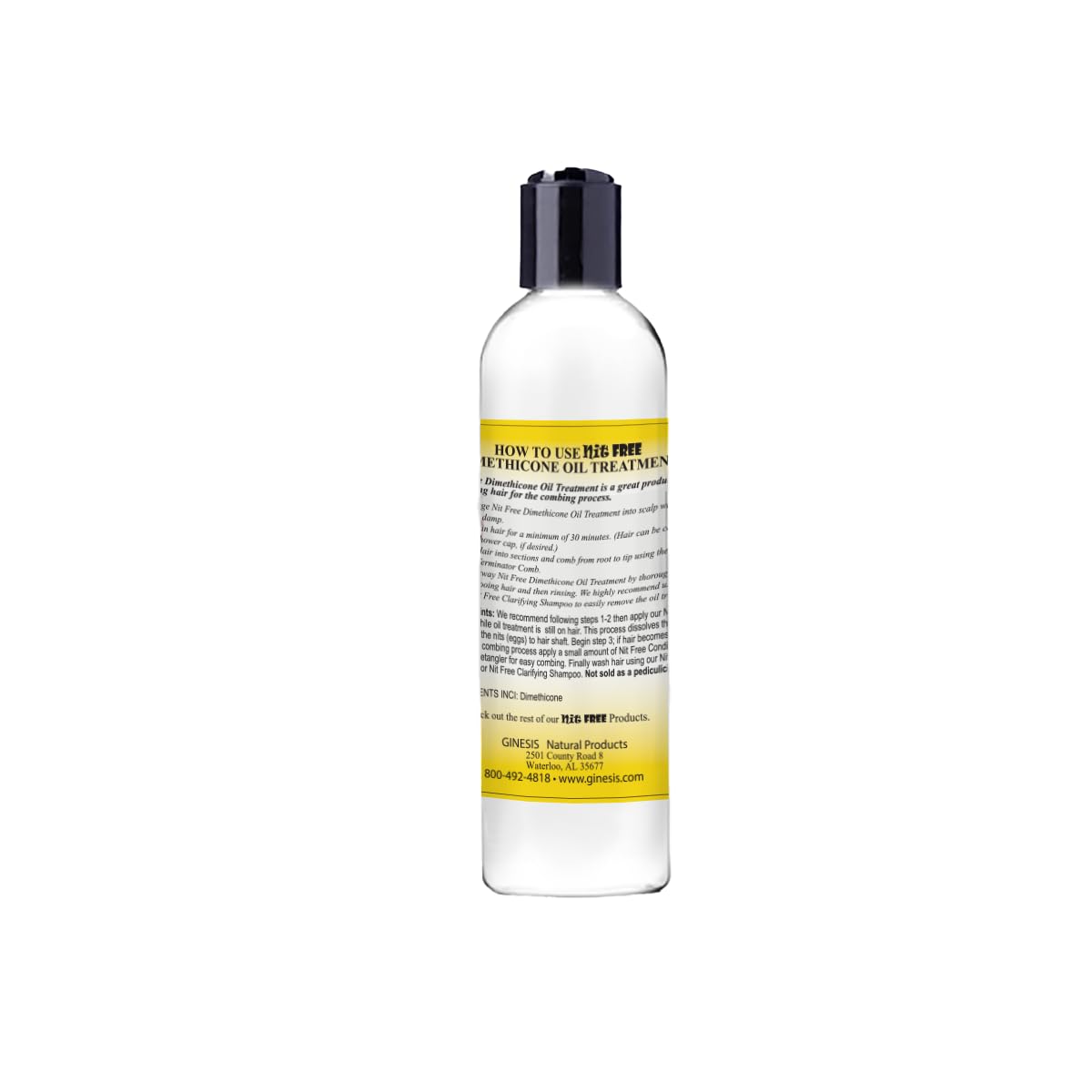 Nit Free 100% Dimethicone Oil for Lice – Safe for Kids & Adults – Great for all hair types – 8oz - Pack of 3