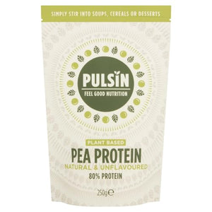 Pulsin - Unflavoured Vegan Pea Protein Powder - 250g - 8.0g Protein, 0g Carbs, 41 Kcals Per Serving