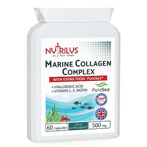 Marine Collagen Complex 60 Capsules 500mg with PureSea Seaweed Providing Iodine 