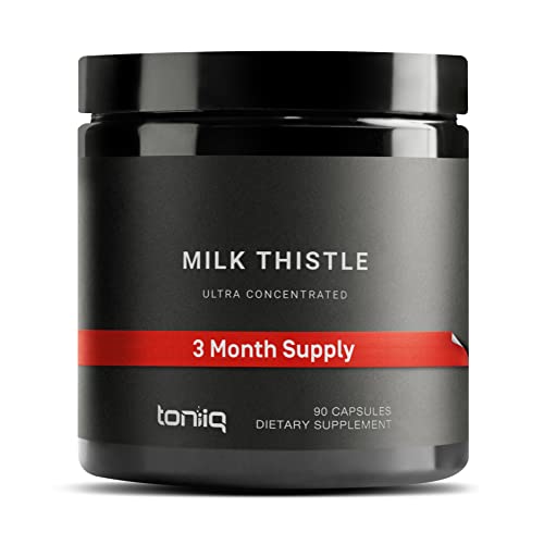 Toniiq Ultra High Strength Milk Thistle Capsules - 25,000mg 50x Concentrated Extract 