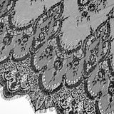 Eyelash Lace Fabric Black White Embroidered Wedding Dress Lace 1.5x3m