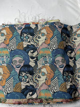 Ethnic Jacquard Fabric Polyester Upholstery Sewing Cloth 147cm Wide