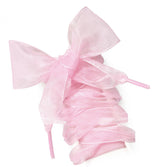 Transparent Lace Shoelaces Wide Organza Shoe Laces 110cm Fashion Ribbon