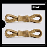 Waxed Round Shoelaces for Boots Durable Leather Shoe Laces 60–180cm