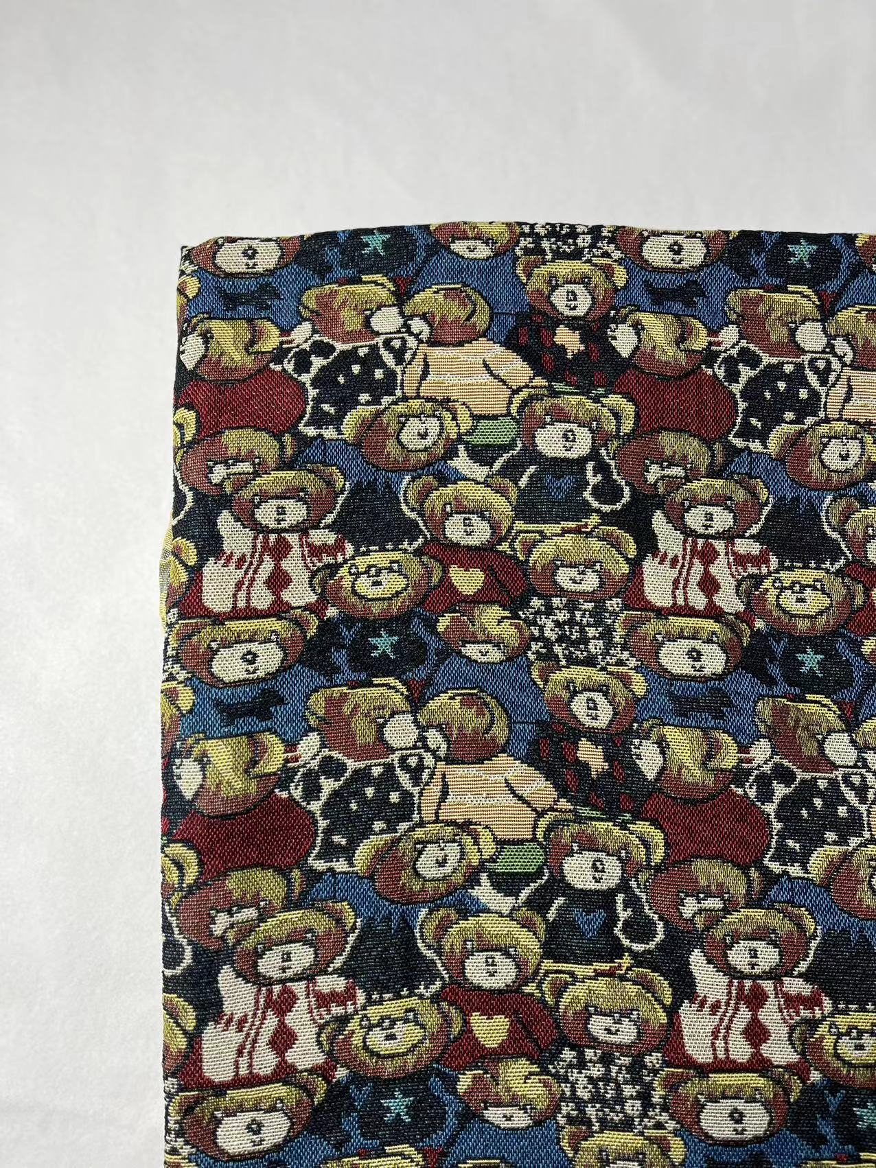 Ethnic Jacquard Fabric Polyester Upholstery Sewing Cloth 147cm Wide