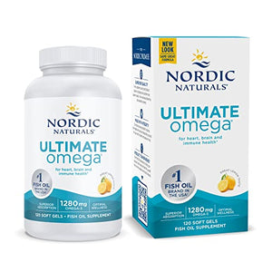 Nordic Naturals Ultimate Omega, Lemon Flavor - 120 Soft Gels - 1280 mg Omega-3 