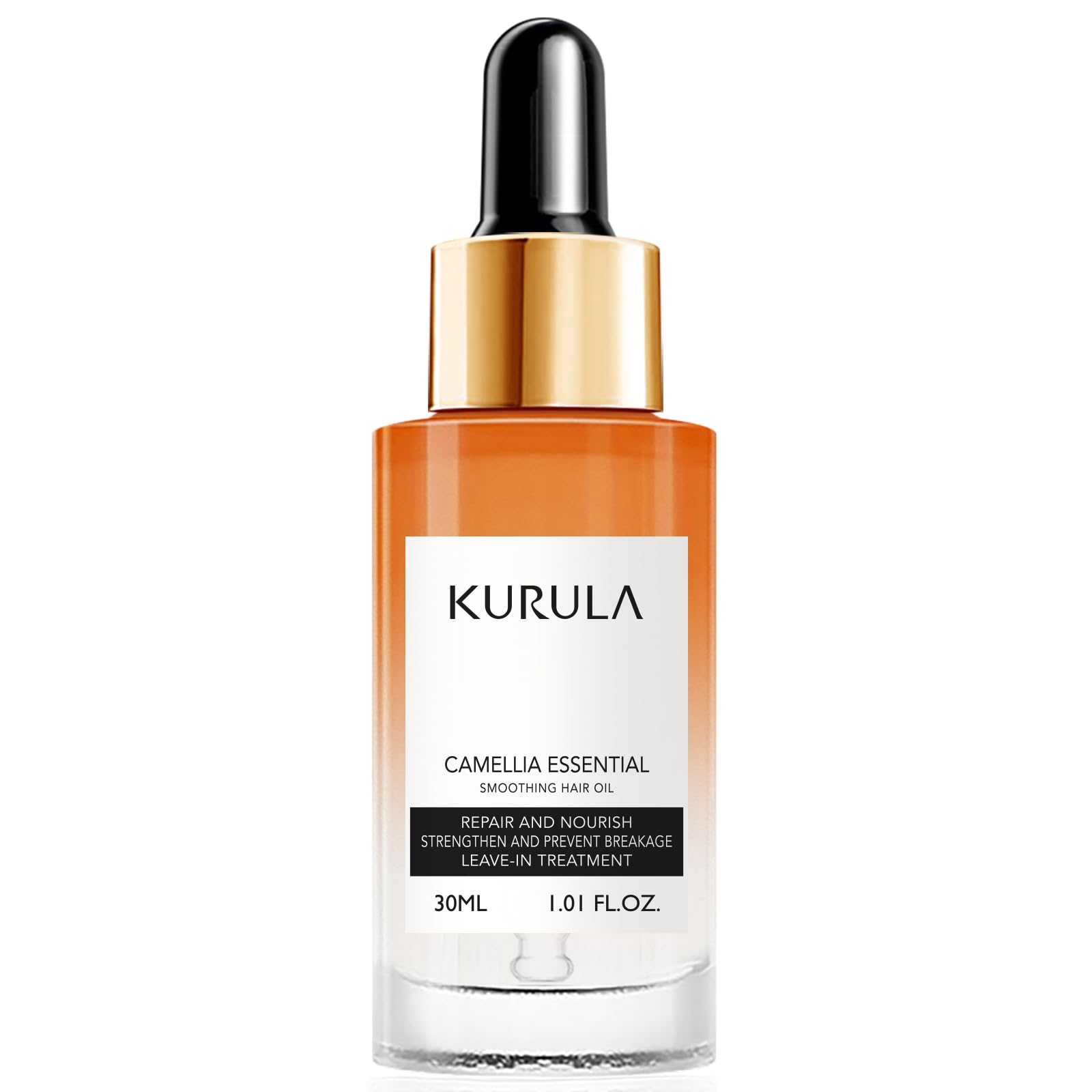 Kurula Japanese Camellia Hair Oil Serum for Dry & Frizzy Hair – Lightweight Hair Oil for Shine, Smoothness & Heat Protection – Non-Greasy Leave-In Treatment for All Hair Types, 30ml