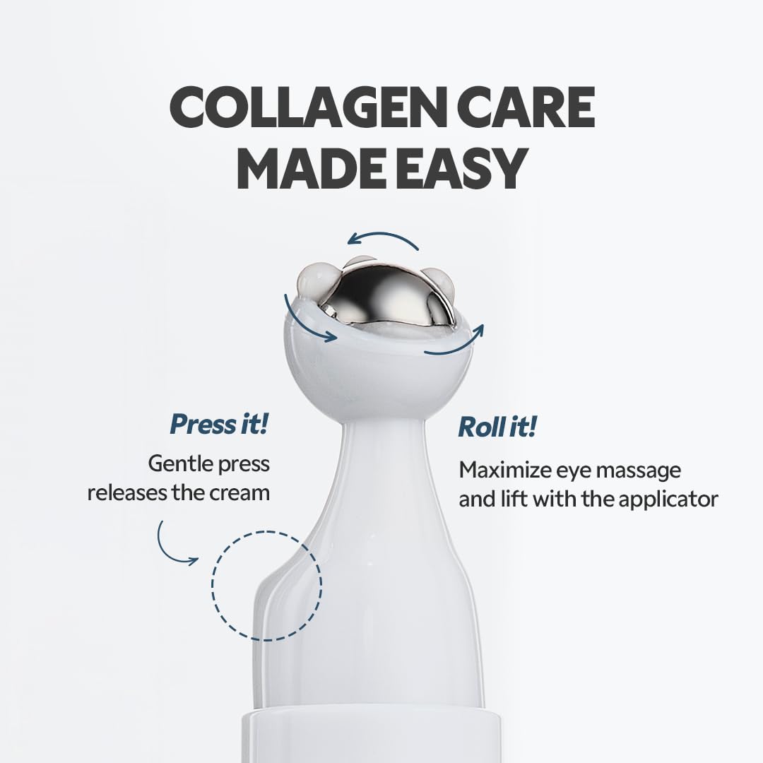 TIRTIR Collagen Lifting Eye Cream with Roller Applicator (15ml)