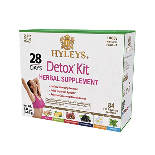Hyleys Detox Tea for Cleanse - 28 Day Kit - 84 Tea Bags - Gift Gift For Mom For Mom