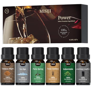 MISIJI Getting Power Essential Oils Set-Essential Oils for Diffuser for Home,Diffuser Oils Scents