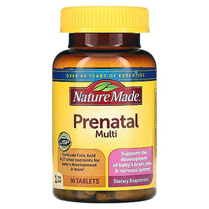 Nature Made Prenatal Multi Dietary Supplement , 90 Tablets ea ( Pack of 2)