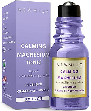 Calm Magnesium Roller Lavender Orange Cedarwood Essential Oil Roll On Calming Aromatherapy Self Care