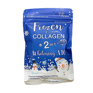 Frozen Collagen 2 in 1 Premium Collagen Peptide & Glutathione, 60 Capsules