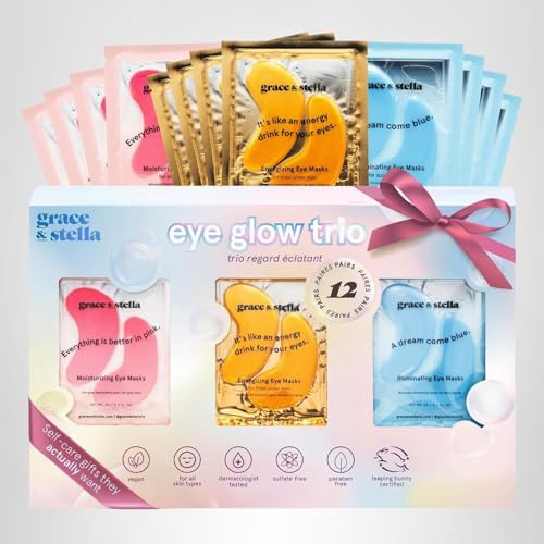 grace & stella Under Eye Patches 12 Pairs Vegan Gel Eye Masks