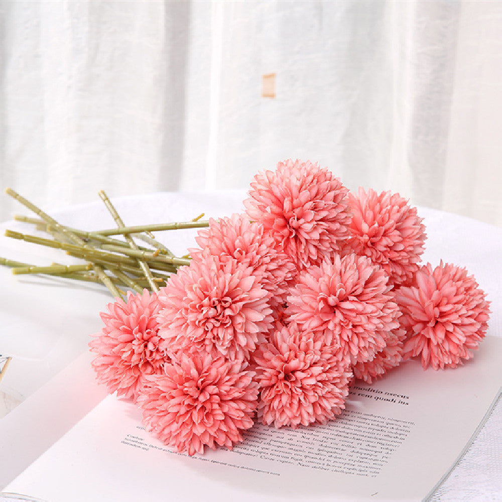 Artificial Dandelion Chrysanthemum Silk Flower Bouquet Home Wedding Decor