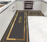 Non Slip Door Mat Crystal Velvet Floor Rug Washable Entryway Carpet