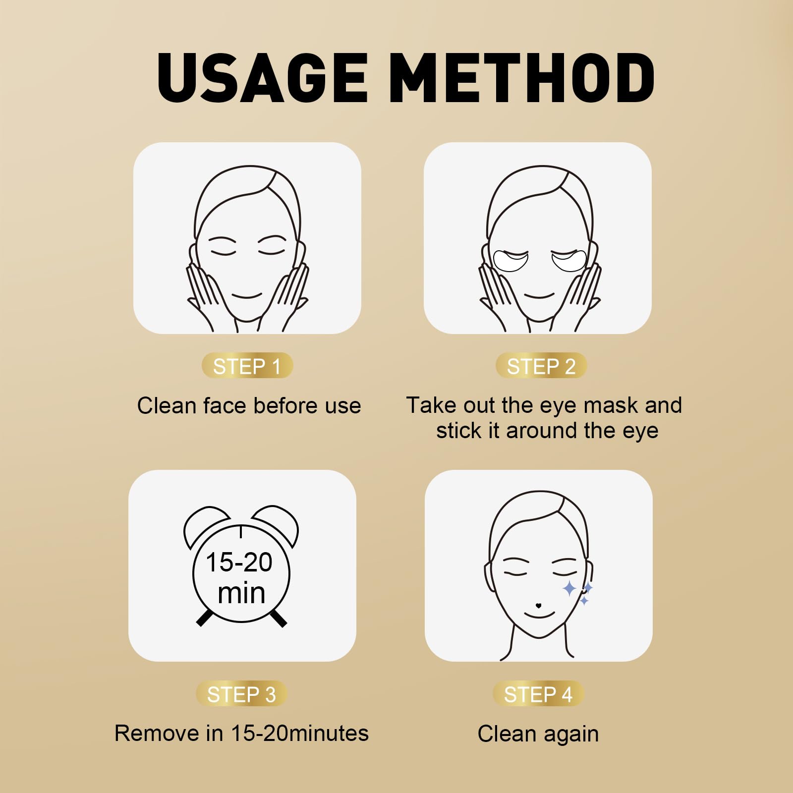 CHMI 24K Gold Under Eye Patches (200 Pairs) – Collagen Eye Masks for Dark Circles, Puffy Eyes, Eye Bags & Wrinkles – Hydrating Anti-Aging Eye Gel Pads