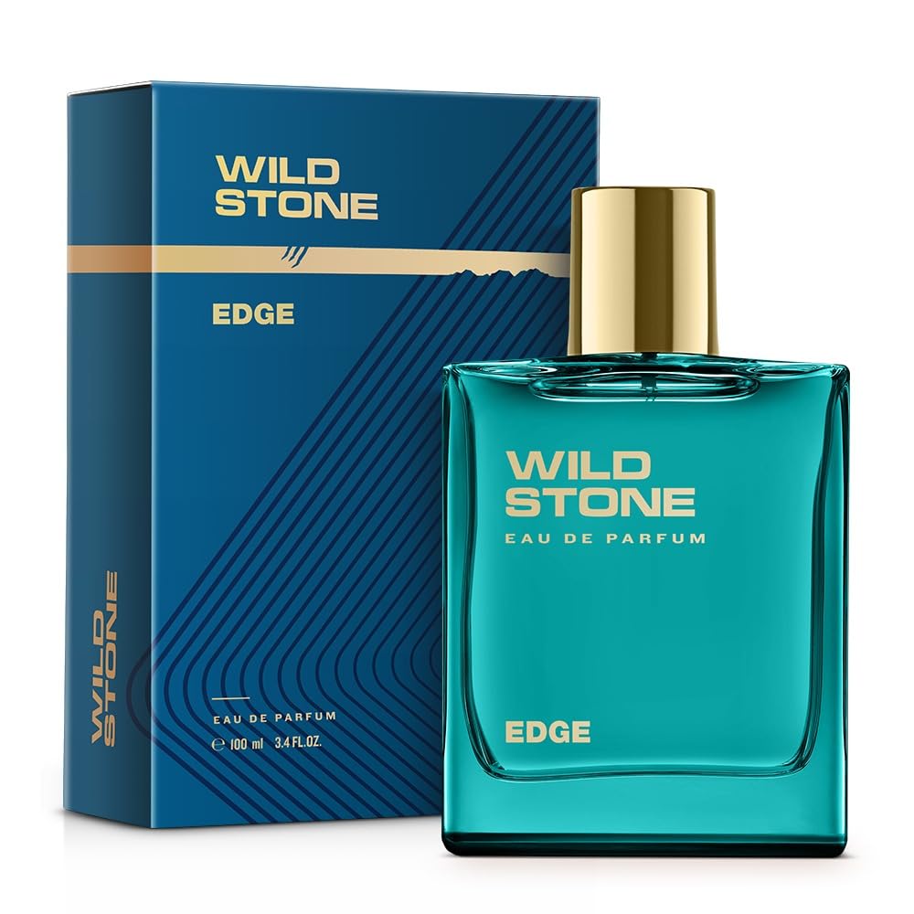 Wild Stone Edge Eau De Parfum | 3.38oz,100 ml | Luxury EDP Perfume for Men | Intense Long Lasting Premium Fragrance | 100% Liquid Scent