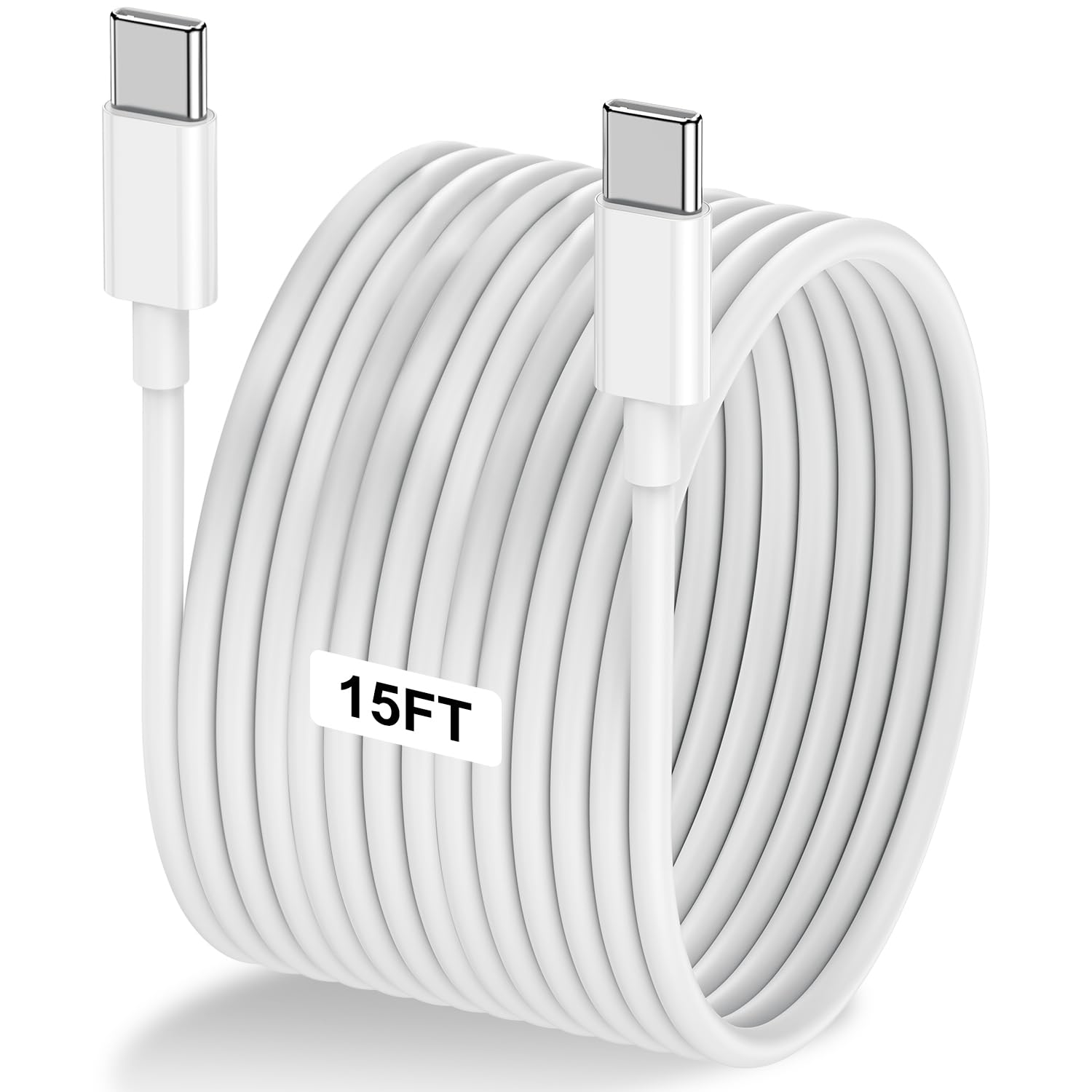 LOFPYE 15FT 60W USB C to USB C Cable, Type C to Type C Cable,Fast Charging Cable for iPhone Air 17 16e 16 15 Pro Plus Pro Max，for Galaxy S25/S24, for iPad Pro/Air/mini, for MacBook Pro/Air and More