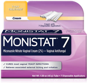 MONISTAT 7-Dose Infection Treatment, 7 Disposable Applicators & 1 Cream Tube (Pack of 1)
