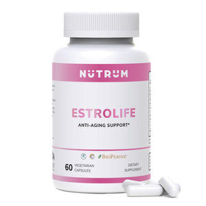 Estrolife Anti-Aging Support for Women by Nutrum, Vegan Supplement for Long Lasting Female Hormonal Balance