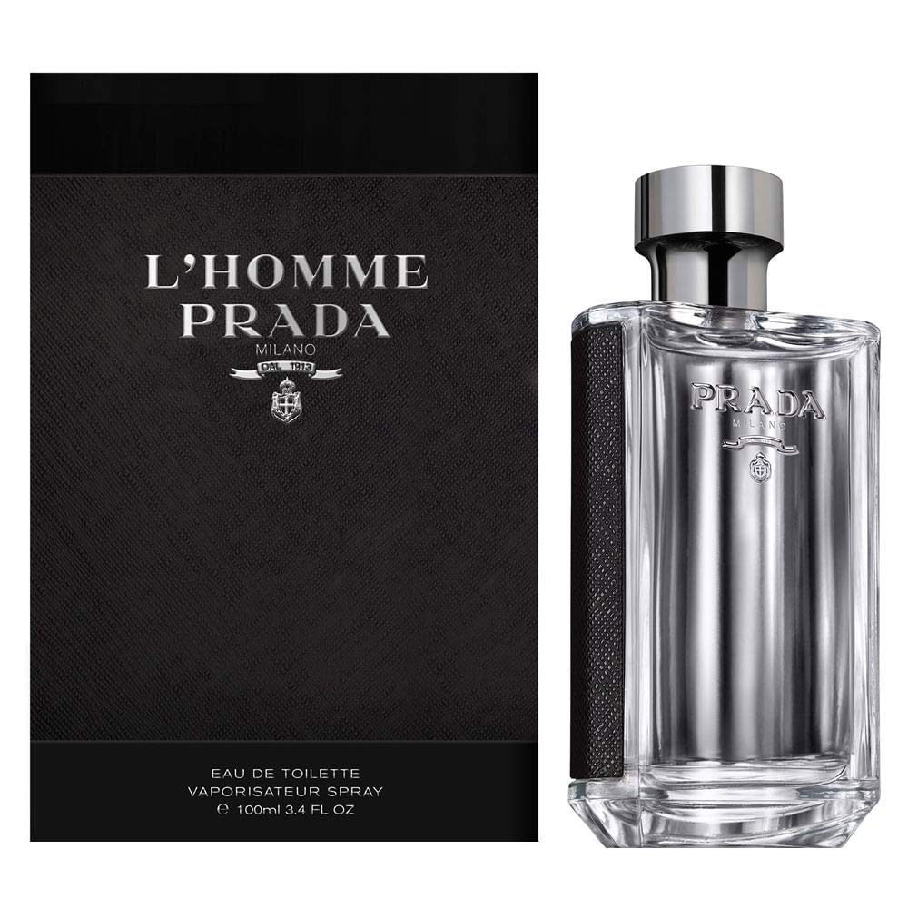 Prada L'Homme Eau De Toilette Spray, 3.4 Fluid Ounce
