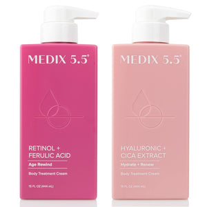 Medix 5.5 Retinol Body Lotion + Hyaluronic Acid Cream, Moisturizer Body & Face Lotion 