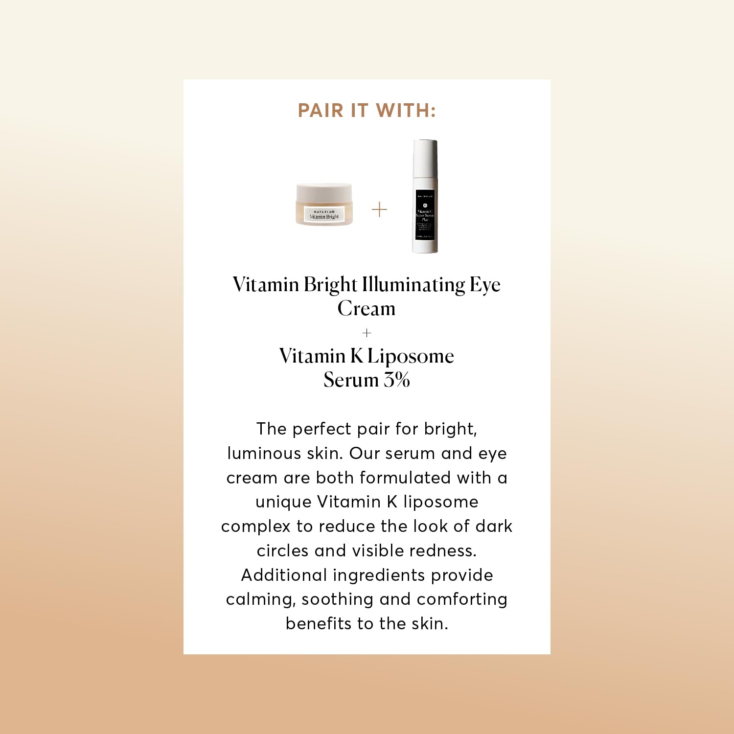 Naturium Vitamin Bright Illuminating Eye Cream - Vitamin K & Phyto-Complex