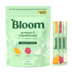 Bloom Nutrition Greens and Superfoods Powder Packets for Digestive Health, Greens