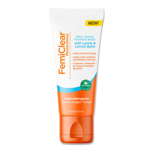 FemiClear® Restoratives Ultra-Gentle Feminine Wash, Made with Lysine & Lemon Balm, Natural Ingredients