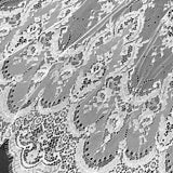 Eyelash Lace Fabric Black White Embroidered Wedding Dress Lace 1.5x3m