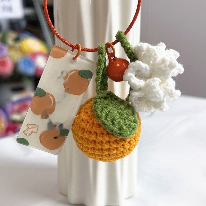 DIY Crochet Keychain Kit Cute Cartoon Doll Key Ring Yarn Craft Set